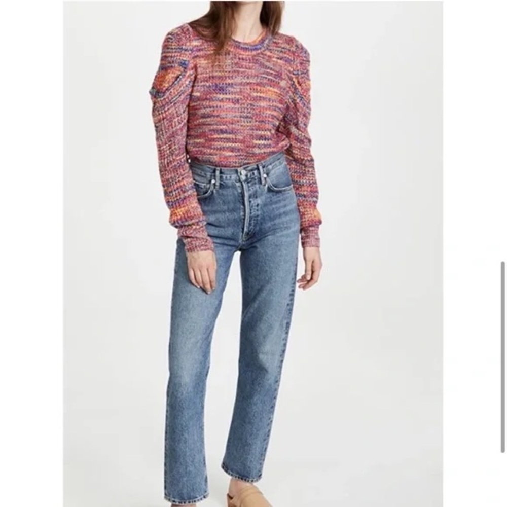 Anthropologie En Saison Oprah's Favorite List Space Dye Puff Sleeve Sweater - Picture 2 of 5